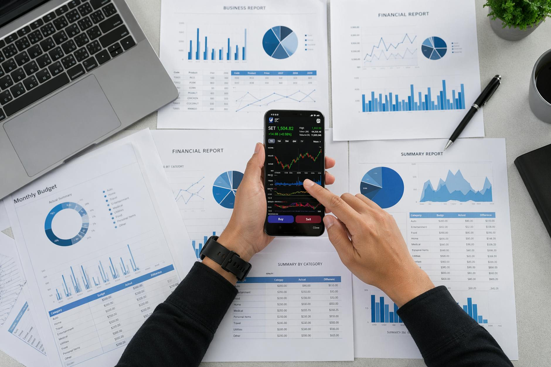 Bitesolgemokz – Auswertung von Web-Daten und Diagrammen auf einem Gerät
